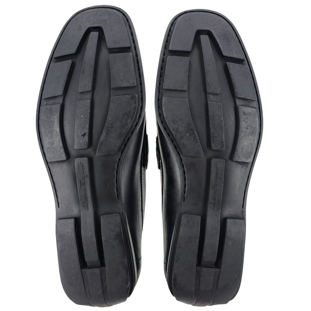 Salvatore Ferragamo Italy Mens 6.5EE Black Calf Dress Shoes Driving Bit Loafers - Picture 5 of 13